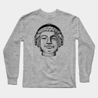 Buddha with Headphones Long Sleeve T-Shirt